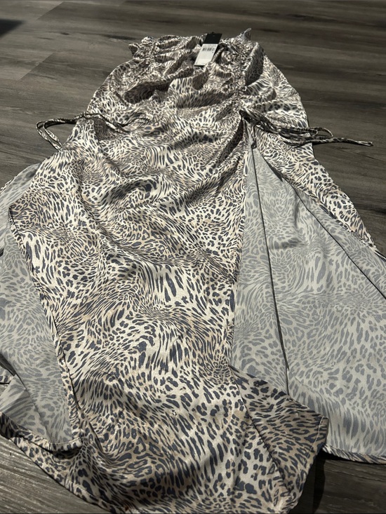 Lioness Dresses & Skirts - Women's Animal Print Midi skirt in Gray and Cream